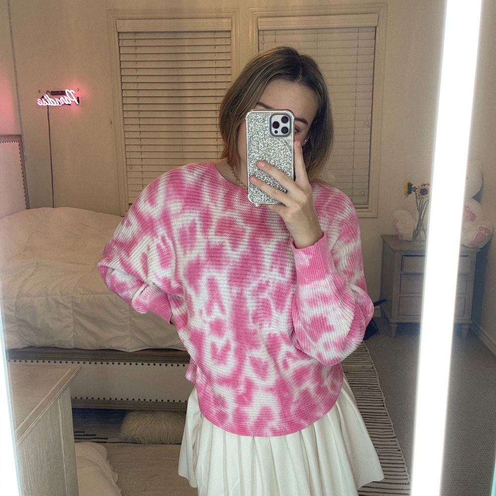 Cow/tye die print sweatshirt!